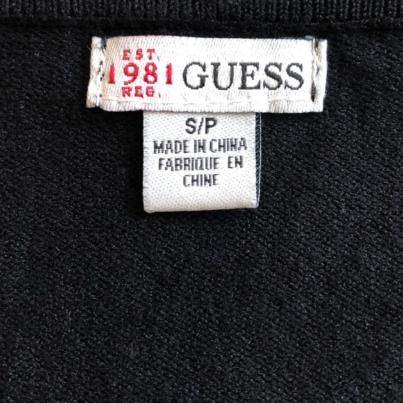 Women's Striped Black, White, & Silver Guess Sweater, Size Small Petite - Picture 11 of 16